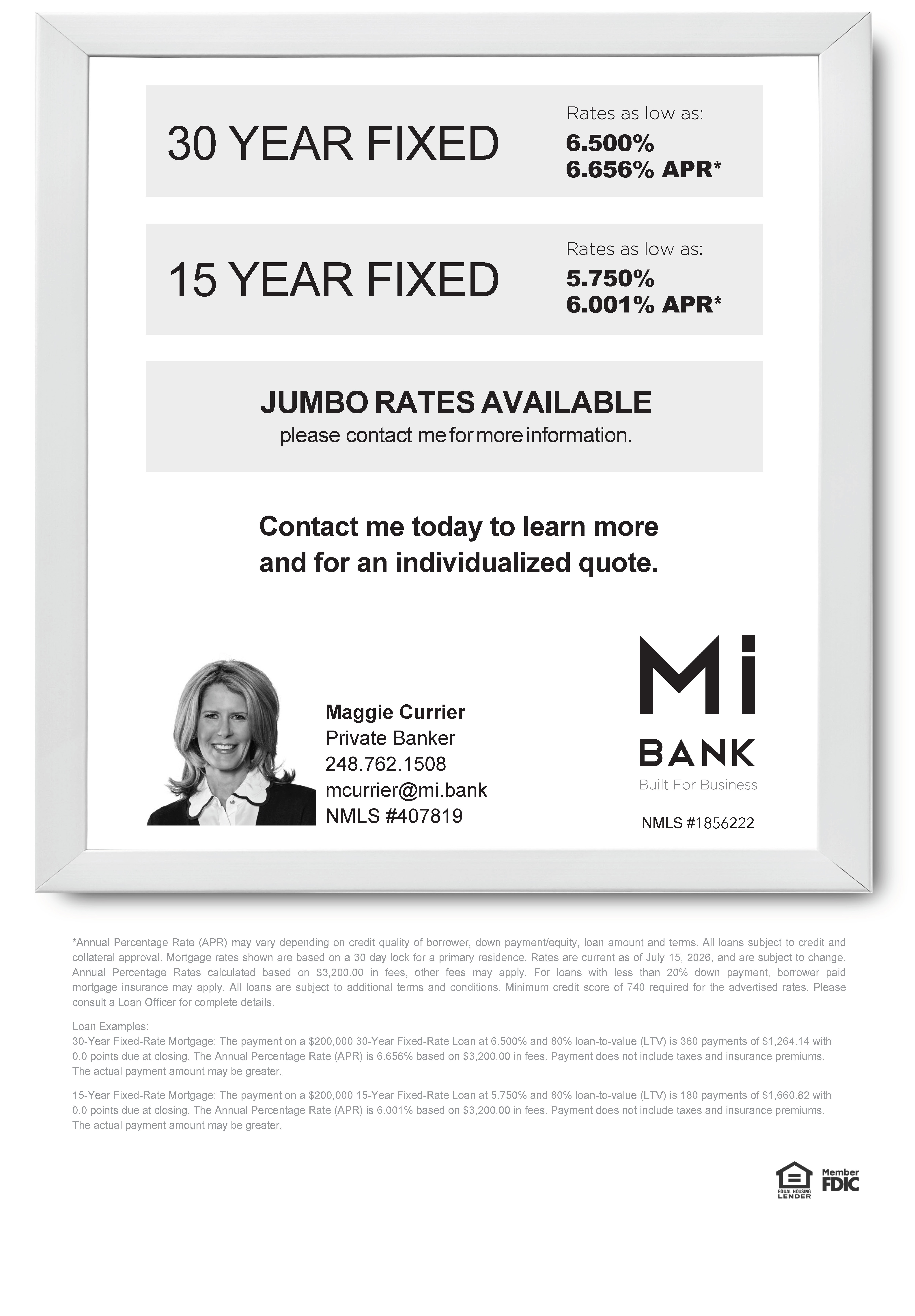 Current Mortgage Rates