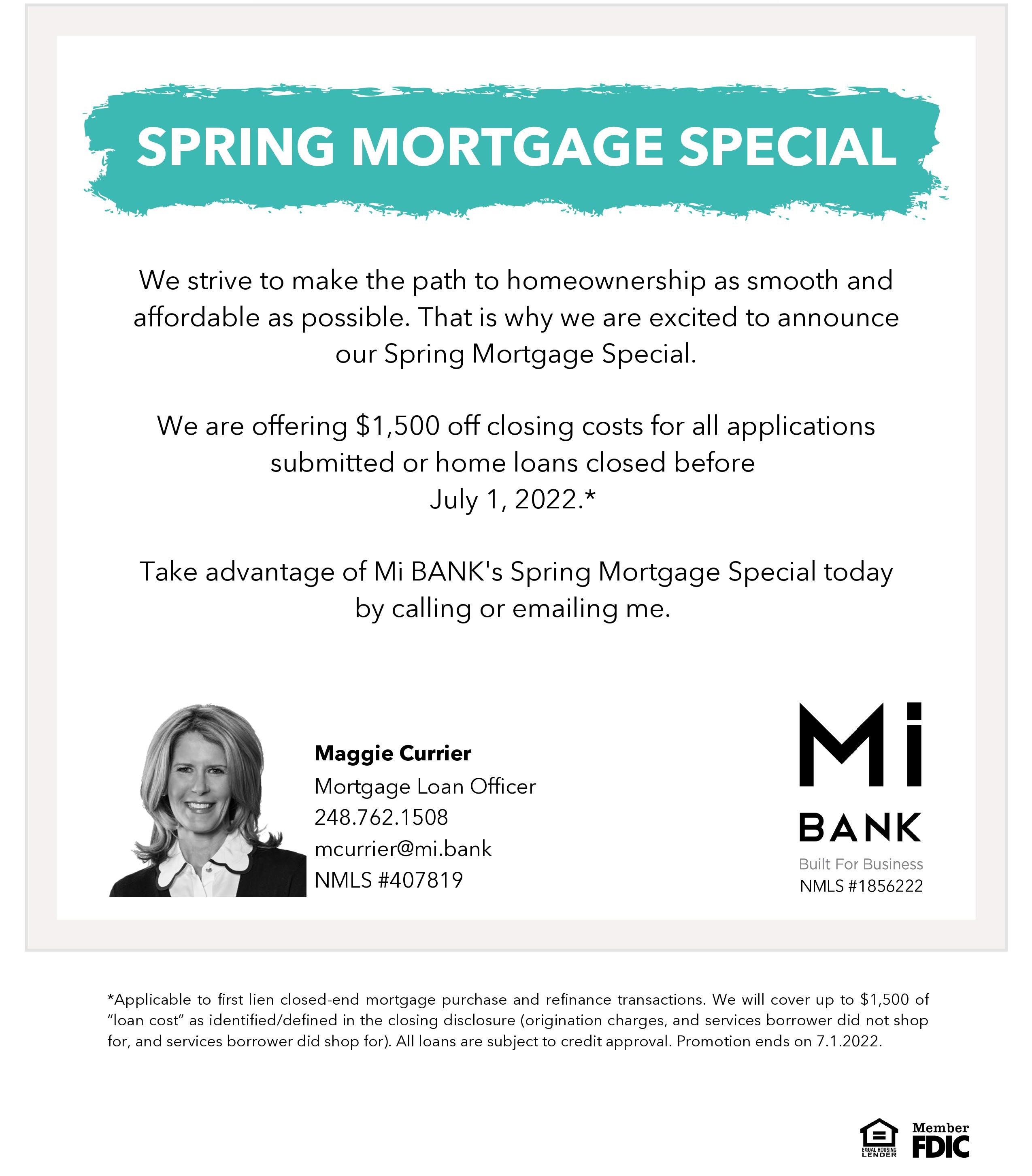 Spring Mortgage Special
